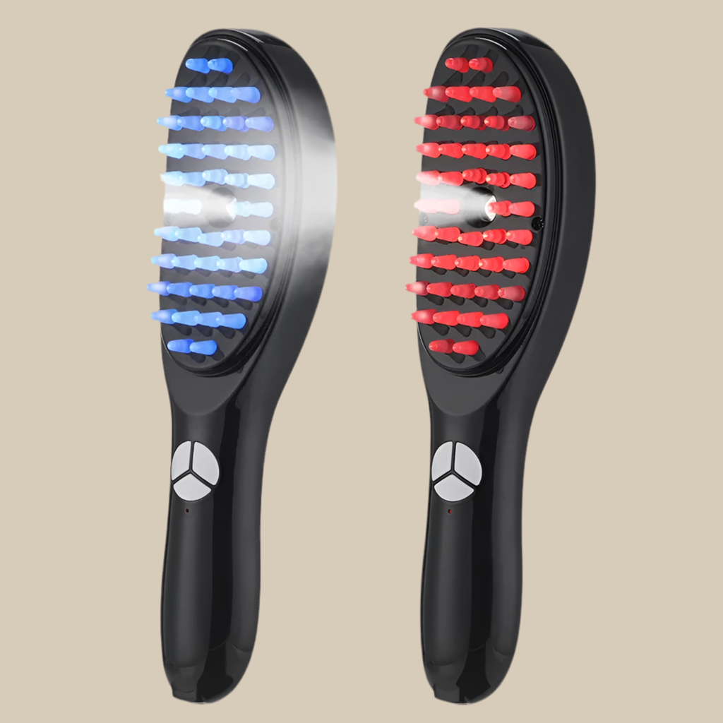 Brosse Massante Électrique LED – Stimulation & Pousse des Cheveux